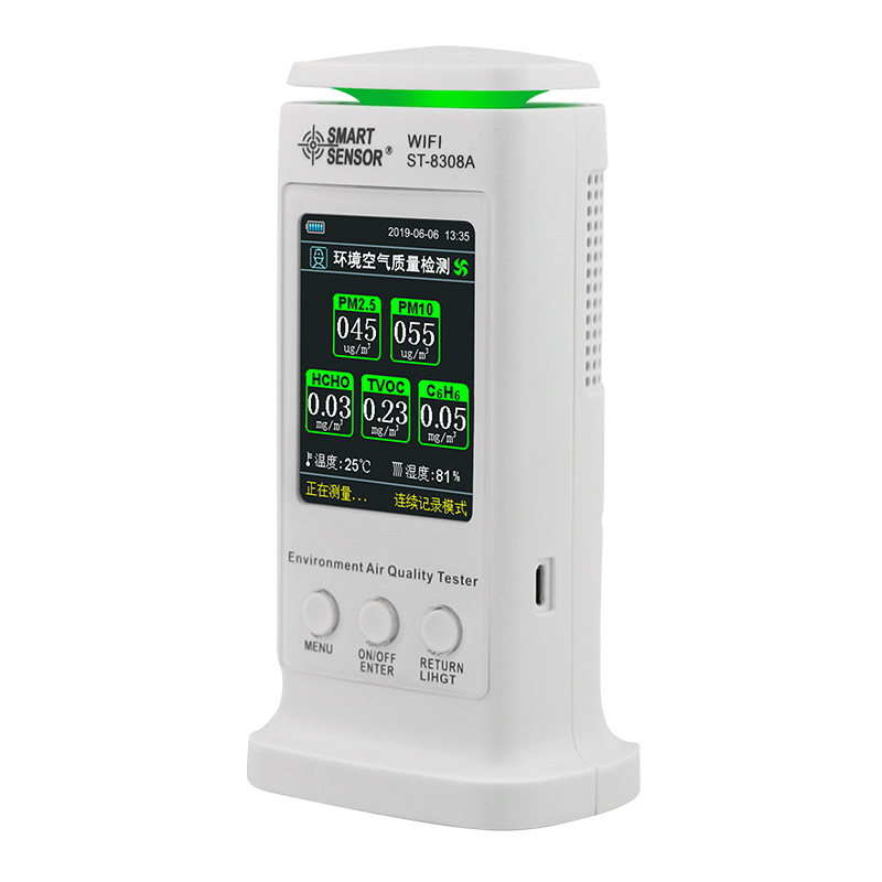 ?，擲T-8308A（WIFI版）環境空氣質量檢測儀圖片1