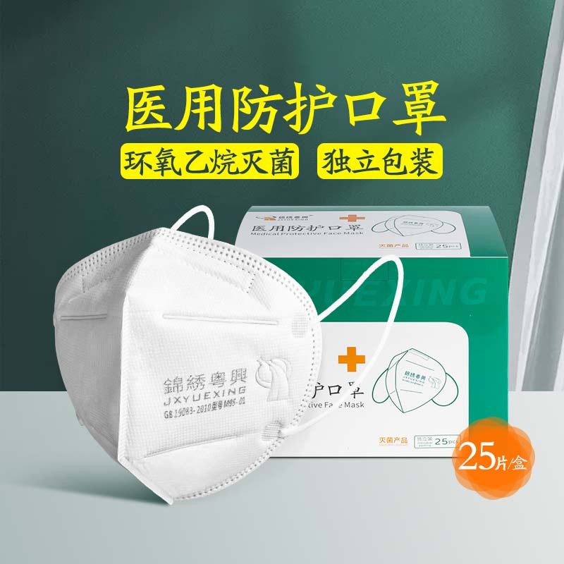 錦繡粵興M95-01滅菌級(jí)醫(yī)用防護(hù)口罩圖片2