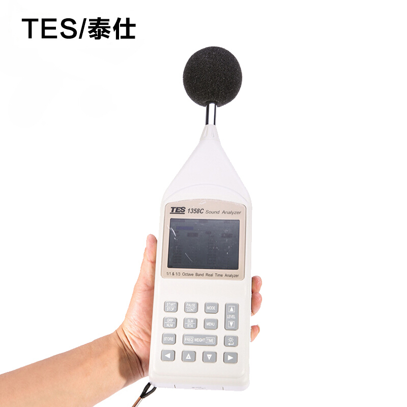 臺灣泰仕TES-1358C八音度即時(shí)音頻分析儀圖片1