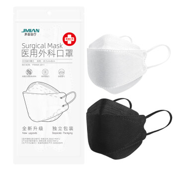 界面醫療柳葉形魚嘴白色醫用外科口罩圖片4